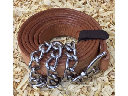 Haltrové vodítko s řetízkem, russet