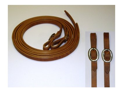 EE Tack Westernové kožené otěže kožené s přezkou  5/8'', světle hnědá