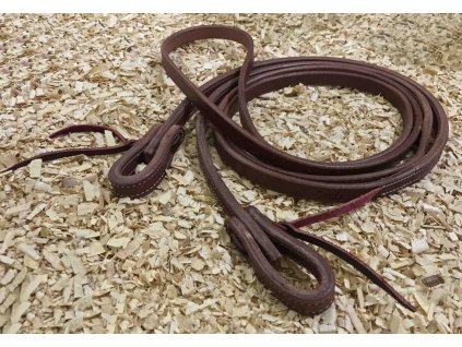 Jednodílné kožené olejové otěže Cattleman’s - pro práci s dobytkem