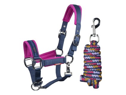 Set ohlávka a vodítko Horka Hot Pink