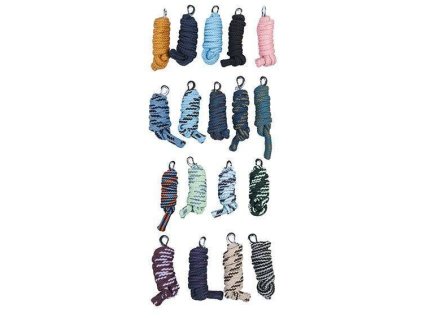 Vodítko, dvojitě pletené s klasik karabinou, mix barev