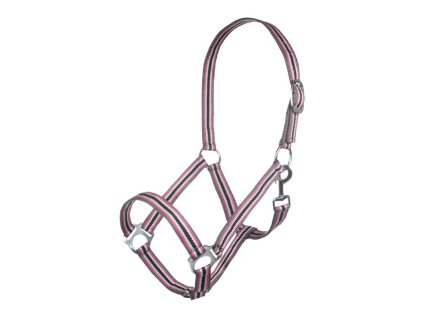 Ohlávka -Linz- black/grey/white/pink HKM