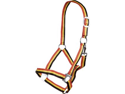 Ohlávka -Budapest- black/red/gold HKM