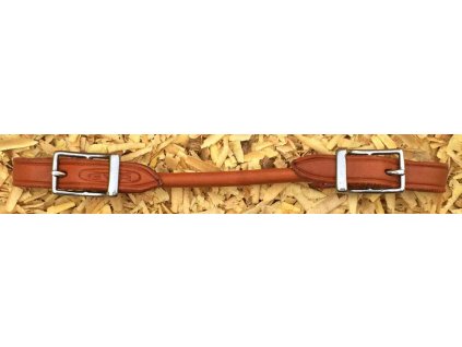 Kožený westernový podbradní řemínek z kulaté kůže