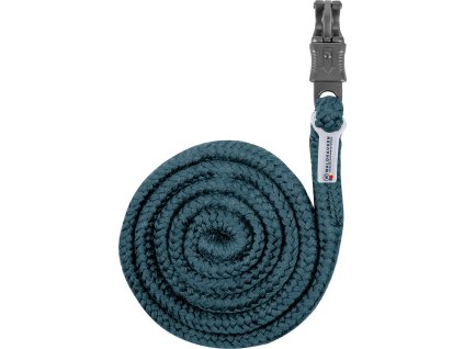 Vodítko Plus s panik karabinou, tmavé kování (Barva black)