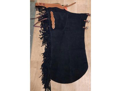 Long Cutting chaps Flower tooling, Black