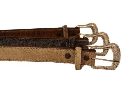 Westernový opasek Cowhide, light brown