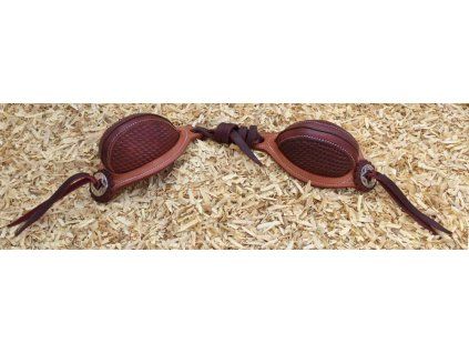 Kožené bucking rolls, chestnut