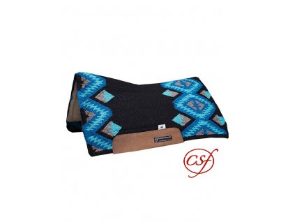 Westernová podsedlová deka CSF San Jaquinto - černá