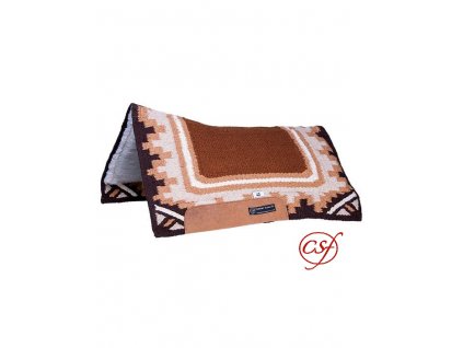 Westernová podsedlová deka CSF Desert Rain - tan