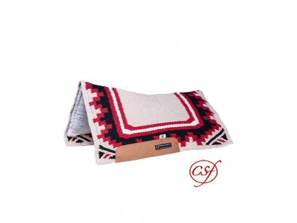 Westernová podsedlová deka CSF Desert Rain - crimson