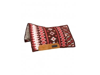Westernová podsedlová deka CSF Diamond Stars - choco