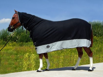 Odpocovací deka Top Score s krkem - černá