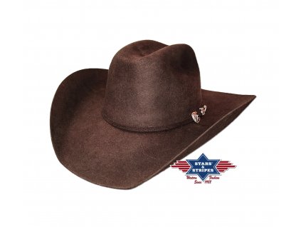 Westernový klobouk Stars & Stripes Wyoming hnědý