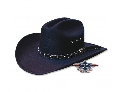 Westernový klobouk Stars & Stripes Tucson černý