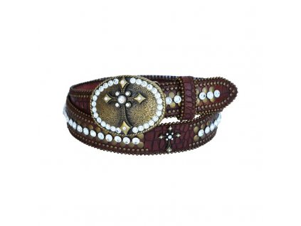 damenguertel alligator mit cross buckle