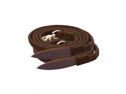 split reins aus baumwolle mit snaps und lederklatsche