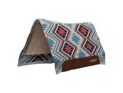 Westernová podsedlová deka Weaver Synergy® Flex Contour Performance Pad, kouřová modrá - mango