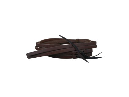 Otěže premium s těžším koncem Herman Oak Leather - délka 2,4 m, různé šířky, hnědé