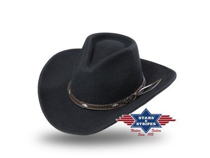 Westernový klobouk Stars & Stripes Dallas černý