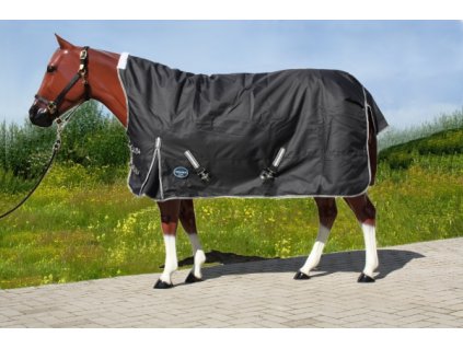 Zimní nepromokavá deka 300g 1200D Tough Horse černá s vyvýšeným krkem
