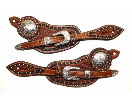 Westernové řemínky k ostruhám