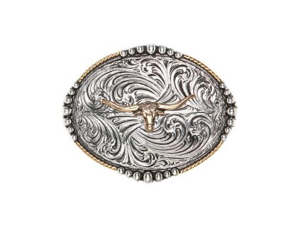 guertelschnalle mit rinderkopf