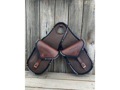 Dvojitá brašna na hrušku Cattleman’s hnědá