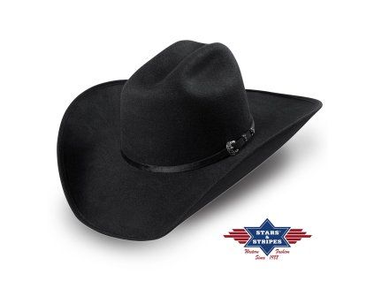 Westernový klobouk Stars & Stripes Jasper black