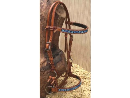 Sidepull BV G VAN ROOSBROECK - s modrými korálky