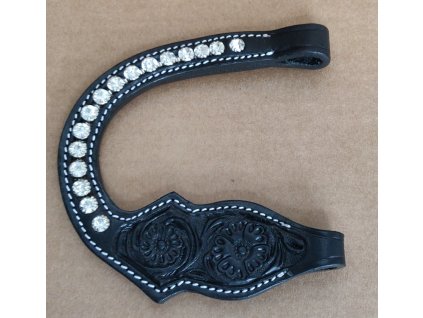 Westernová čelenka - dvououška, černá