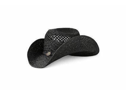 černý slaměný klobou
