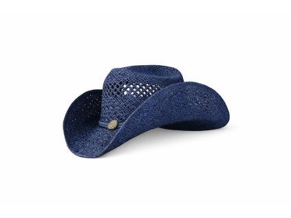 tmavě modrý slaměný klobou