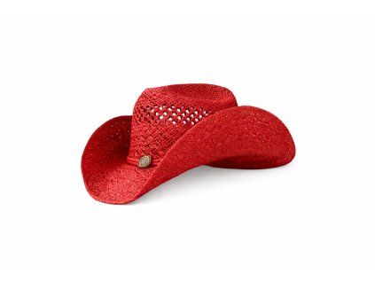 červený klobouk slaměný