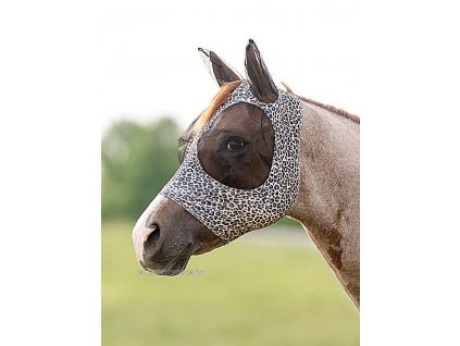 Professional´s Choice Comfort Fit Lycra Fly Mask CHEETAH - maska proti hmyzu
