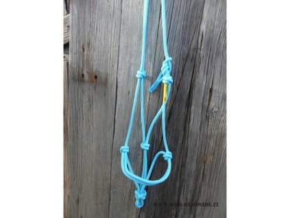 Provazová ohlávka klasik STANDARD - tyrkysová