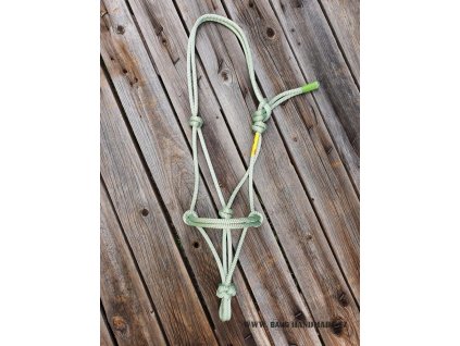 Provazová ohlávka silná PERFEKT - zelená/šedá