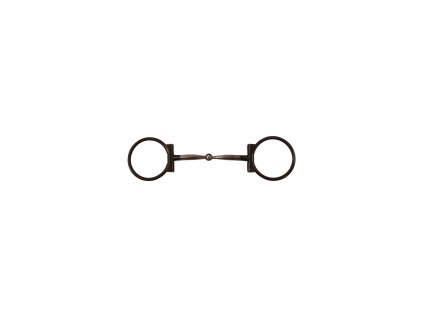 D-ring westernové udidlo Burnished iron with copper insert Pool's, velikost 12,5 cm