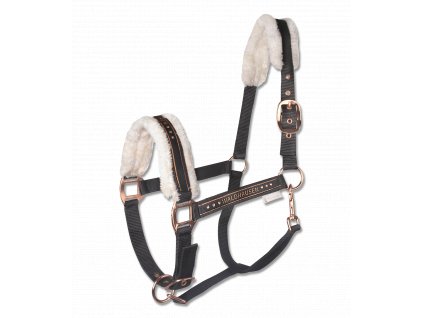 Ohlávka s beránkem a kamínky - tmavě modrá