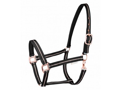 Ohlávka černo - růžová