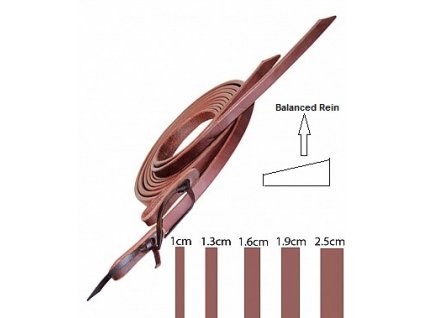 Westernové otěže Soft Touch Balanced - různé šířky