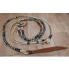 Romal reins, natural/black