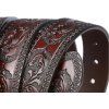 Westernový opasek Flower tooling, dark brown