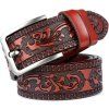 Westernový opasek Flower tooling, red brown