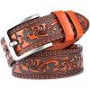Westernový opasek Flower tooling, camel brown