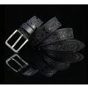 Westernový opasek Flower tooling, black