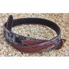 Westernový opasek Cowhide Basket tooling, chestnut - bez přezky