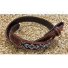 Westernový opasek Black Beads, chestnut - bez přezky