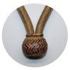 Rawhide Bosal - Red / Black Waves