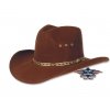Westernový klobouk Stars & Stripes Kansas hnědý